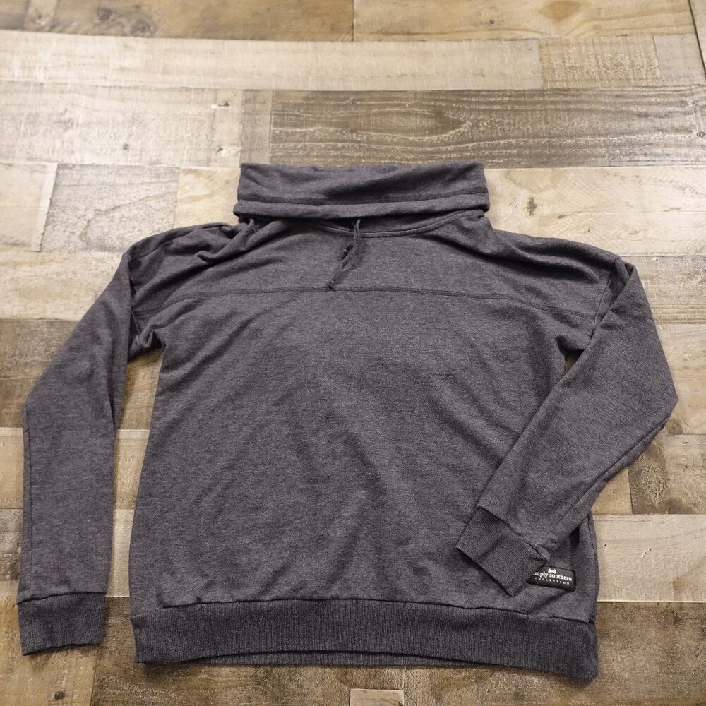 Simply Southern‎ mock neck pullover sweatshirt women's medium gray